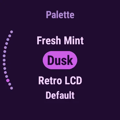 Dusk: deep plum with orchid