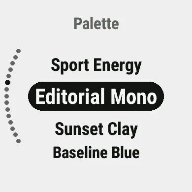 Editorial Mono: near-black on soft grey-white
