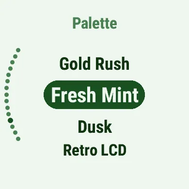 Fresh Mint: forest green on light mint