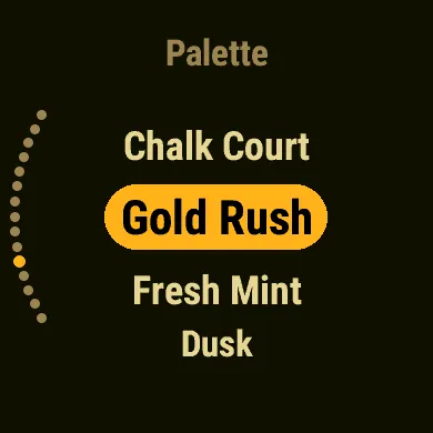 Gold Rush: warm midnight with rich gold