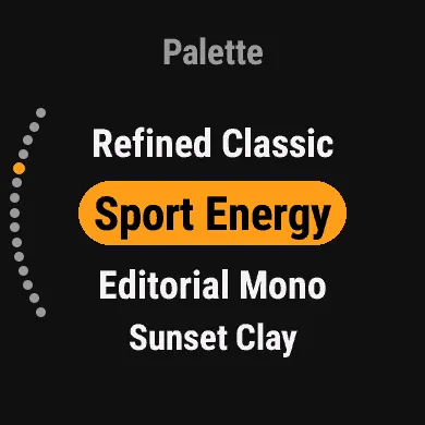 Sport Energy: near-black with high-vis amber
